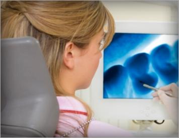 dental anxiety high point | patient looking at x-ray