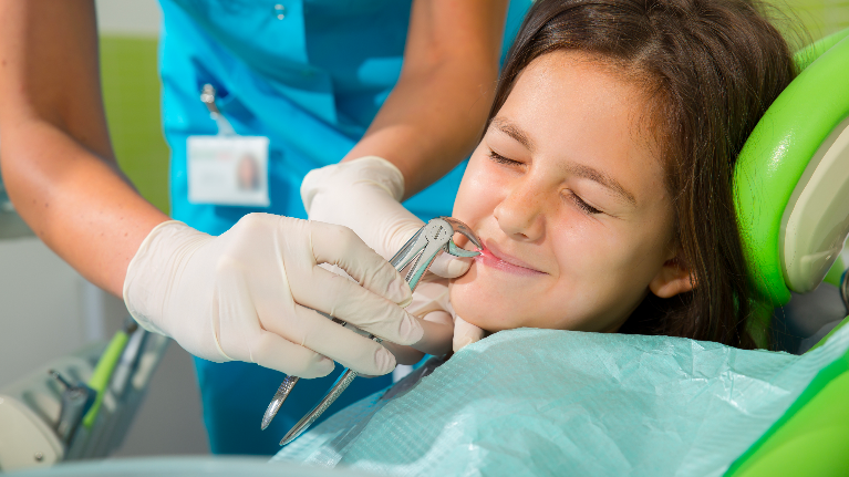 Lady relaxing during dental examination in High Point NC