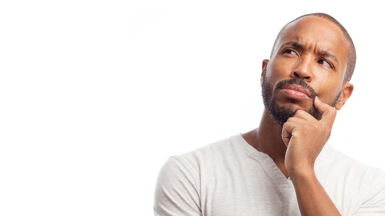 Man Thinking | Deep River Family & Cosmetic Dentistry