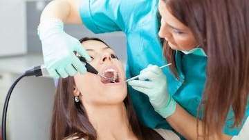 A patient getting dental crowns in High Point, NC
